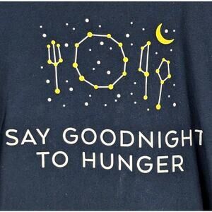 Say Goodnight to Hunger Tee Shirt Navy Next Level Apparel S Omni Hotel Graphic